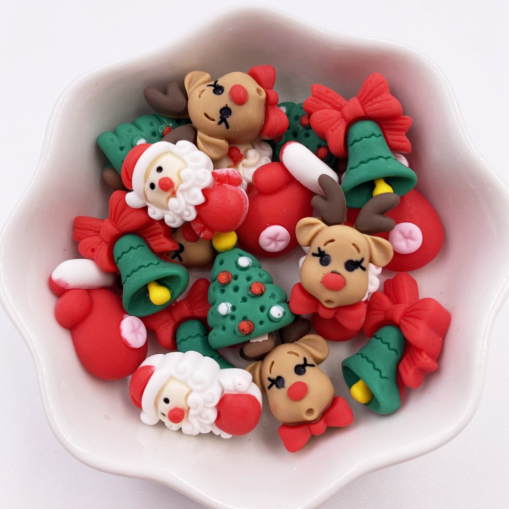 Elk Bugle Call - 20PCS Kawaii Bunte Harz Elch Santa