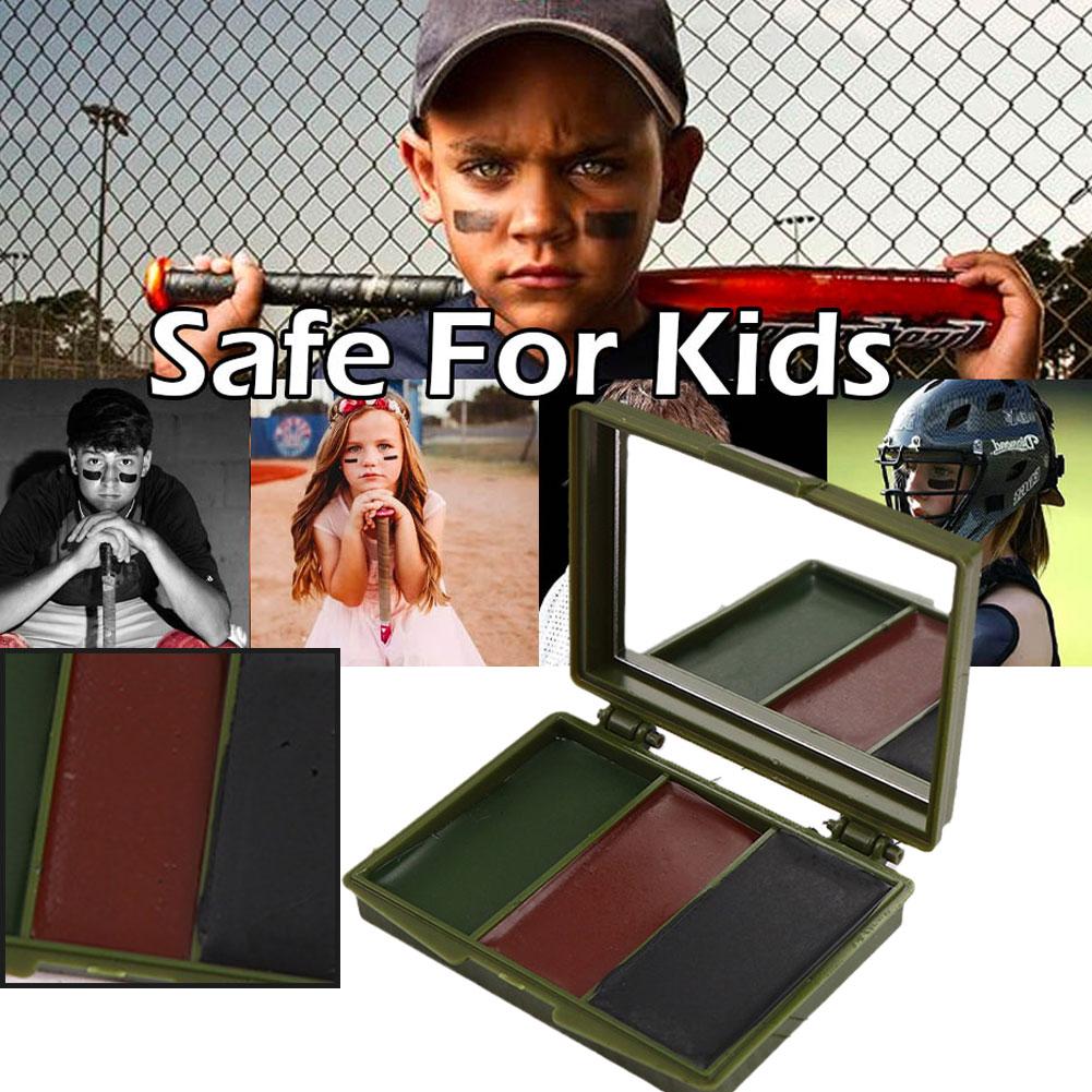Camo Face Paint - Dreifarbiges Camouflage-Gesichtsbemalungsset – taktische Cs-Feldeusrüstung für