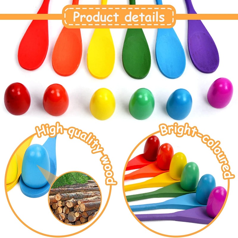6 Stück Holz Eier löffel Renns – Outdoor Hunting Games For Kids Bewertung und Preis