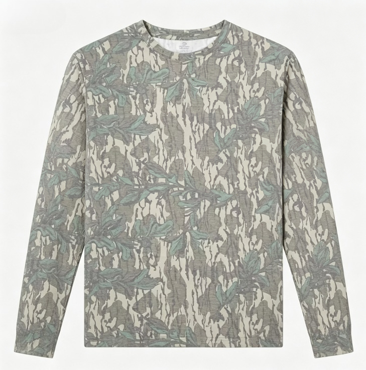 Camo-Langarm-T-Shirt mit Baumb – Outdoor Hunting Prints Bewertung und Preis