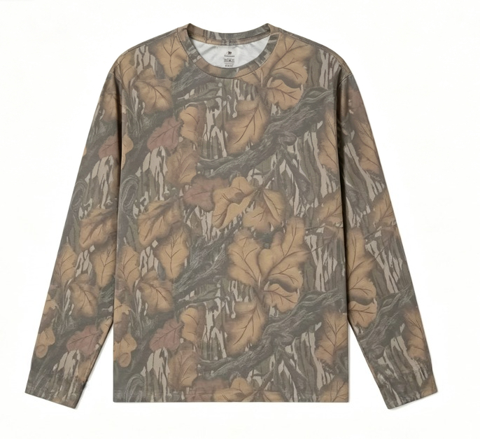 Camo-Langarm-T-Shirt mit Baumb – Outdoor Hunting Prints Bewertung und Preis